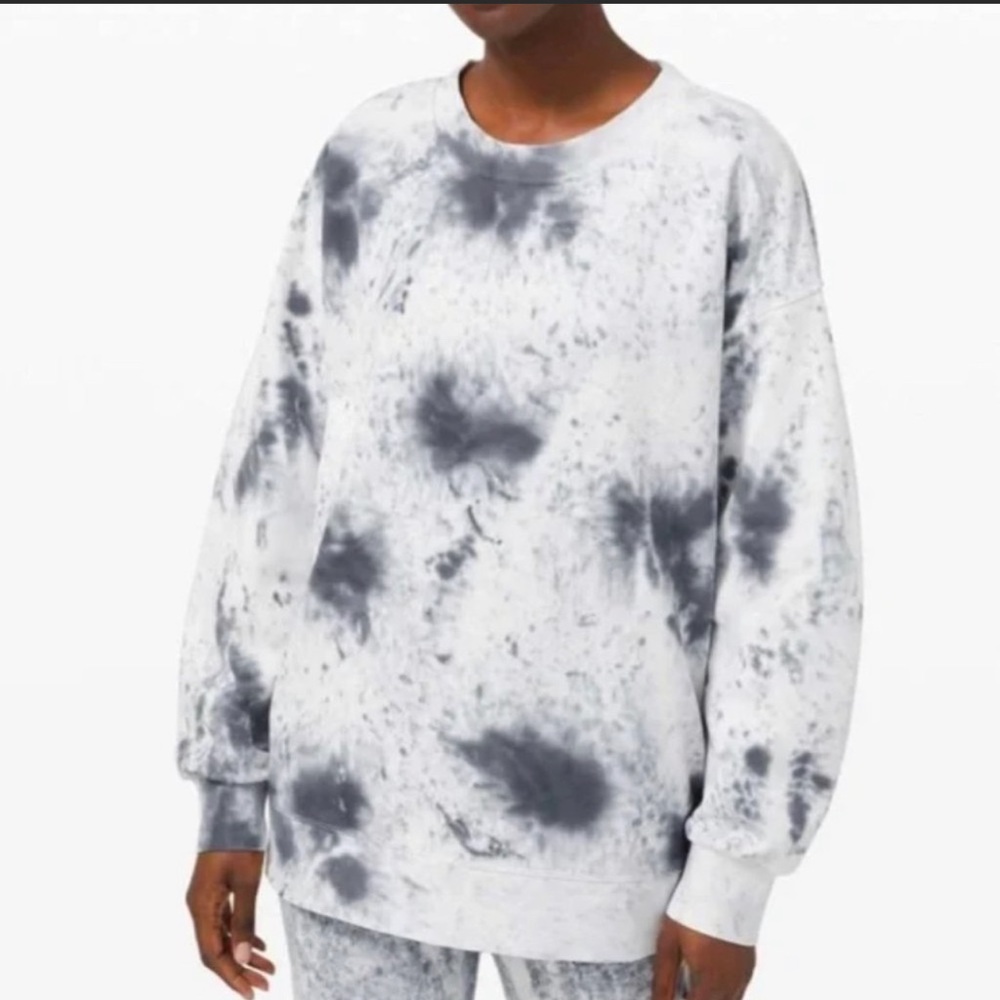 Lululemon Blue White Perfectly Oversized Crew! Size 8